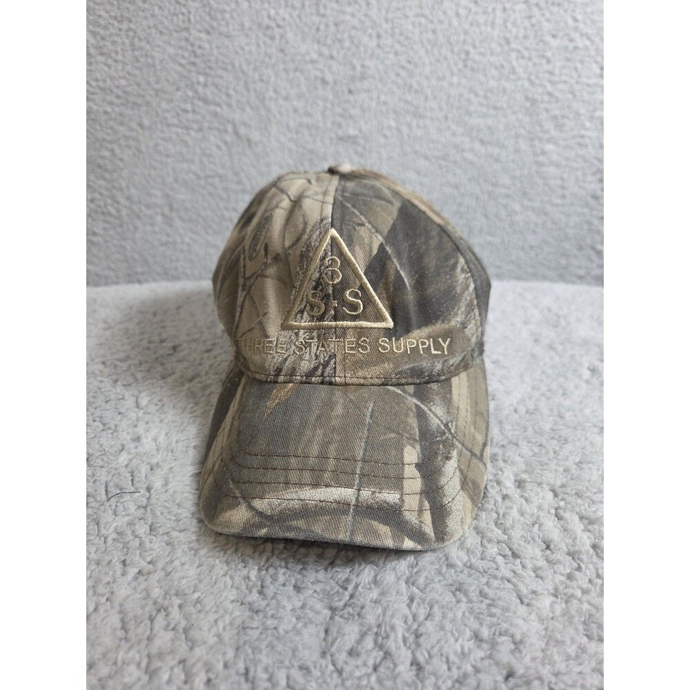 Three States Supply Hat Cap Strap Back OS Realtree Camo Embroidered Mens